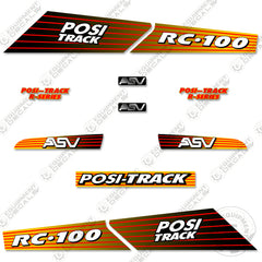 Fits ASV RC-100 Decal Kit Skid Steer