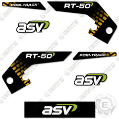 Fits ASV RT-50 Decal Kit Skid Steer 2018