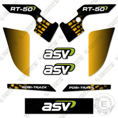 Fits ASV RT-50 Decal Kit Skid Steer