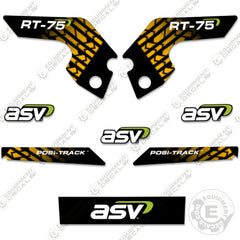 Fits ASV RT-75 Decal Kit Skid Steer