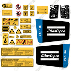 Fits Atlas Copco XAS110 Decal Kit Air Compressor