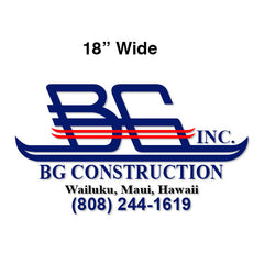 Fits BG Construction Logo (18 Inch)