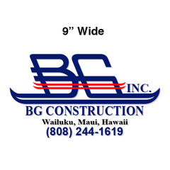 Fits BG Construction Logo (9 Inch)