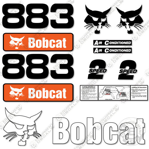 Fits Bobcat 883 Skid Steer Decal Kit (Modern Style)