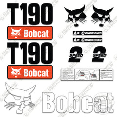 Fits Bobcat T190 Track Loader Decal Kit