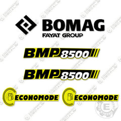 Fits Bomag BMP 8500 Walk Behind Roller Decal Kit 2010