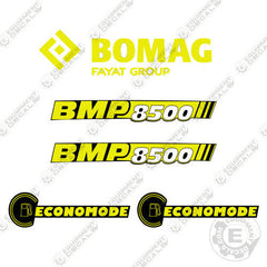 Fits Bomag BMP 8500 Walk Behind Roller Decal Kit 2018