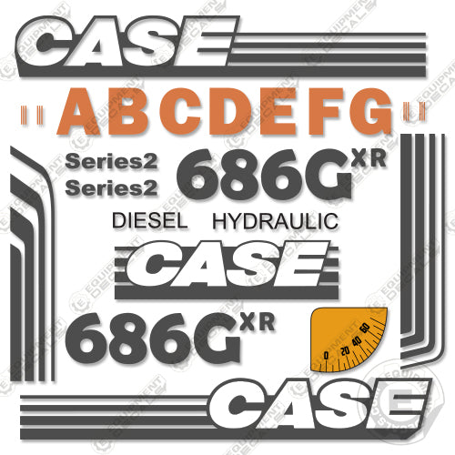 Fits Case 686G XR Decal Kit Series 2 Telehandler Forklift