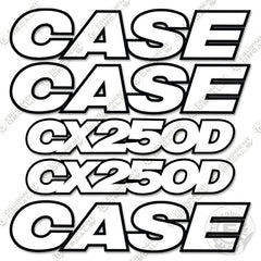 Fits Case CX250D Decal Kit Excavator - 3M Reflective!