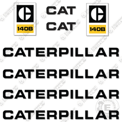 Fits Caterpillar 140B Decal Kit Motor Grader - Scraper