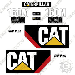 Fits Caterpillar 160M AWD Decal Kit Motor Grader - Scraper