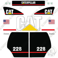 Fits Caterpillar 228 Skid Steer Decal Kit