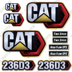 Fits Caterpillar 236D3 Skid Steer Decal Kit