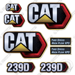 Fits Caterpillar 239D Skid Steer Decal Kit