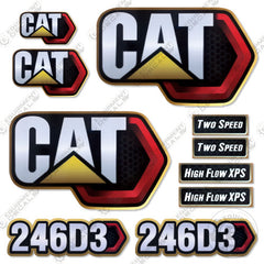 Fits Caterpillar 246D3 Skid Steer Decal Kit