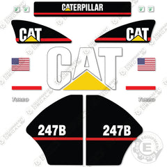 Fits Caterpillar 247B Skid Steer Decal Kit