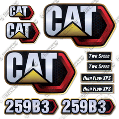 Fits Caterpillar 259B3 Decal Kit Skid Steer (Custom Kit)