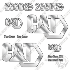 Fits Caterpillar 299D3xe Decal Kit Skid Steer (Silver)