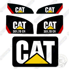 Fits Caterpillar 301.7 D CR Mini Excavator Decal Kit