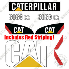 Fits Caterpillar 303 C CR Mini Excavator Decals