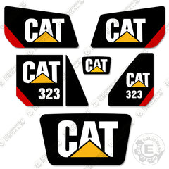 Fits Caterpillar 323 Decal Kit Hydraulic Excavator