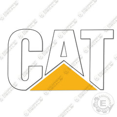 Fits Caterpillar Backhoe Hood Decal Kit