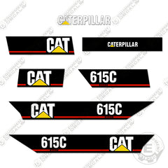 Fits Caterpillar 615C II Elevating Motor Grader Decal Kit - Scraper