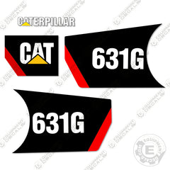 Fits Caterpillar 631G Decal Kit Scraper (New Style)