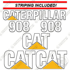 Fits Caterpillar 908 Decal Kit Wheel Loader