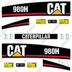 Fits Caterpillar 980H Decal Kit Wheel Loader