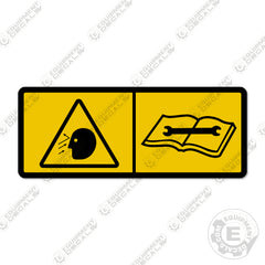 Fits Skid Steer Warning Decal 7168039B