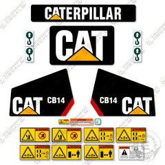 Fits Caterpillar CB14 Decal Kit Utility Roller