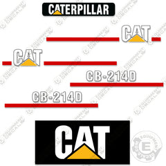 Fits Caterpillar CB214D Decal Kit Vibratory Smooth Drum Roller