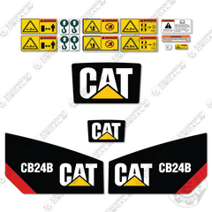 Fits Caterpillar CB24B Decal Kit Utility Roller