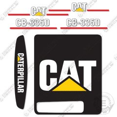 Fits Caterpillar CB335D Decal Kit Vibratory Smooth Drum Roller