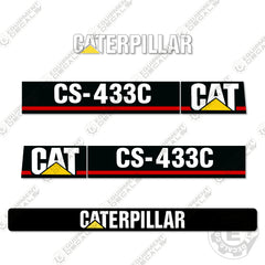 Fits Caterpillar CS 433 C Vibratory Smooth Drum Roller Decals