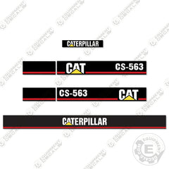 Fits Caterpillar CS 563 Vibratory Smooth Drum Roller Decal Kit