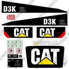 Fits Caterpillar D3K XL Dozer Exterior Decal Kit