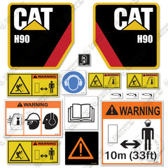 Fits Caterpillar H90 Decal Kit Hammer