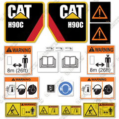 Fits Caterpillar H90C Decal Kit Hammer