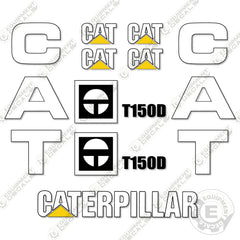 Fits Caterpillar T150D Forklift Decal Kit