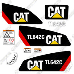 Fits Caterpillar TL642C Telescopic Forklift Decal Kit