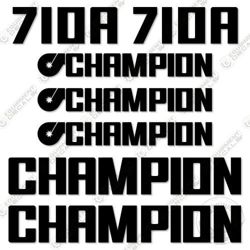 Fits Champion 710A Decal Kit - Motor Grader