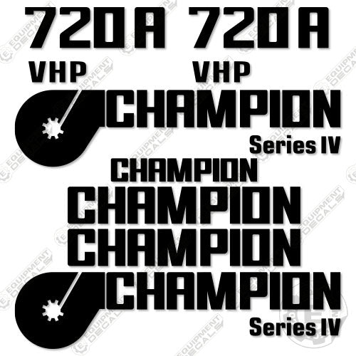 Fits Champion 720A VHP Decal Kit - Motor Grader