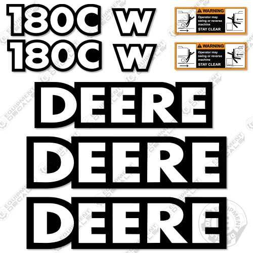 Fits Deere 180CW Decal Kit Excavator