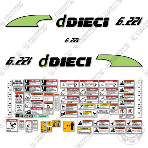 Fits Dieci 6.22l Decal Kit Telehandler