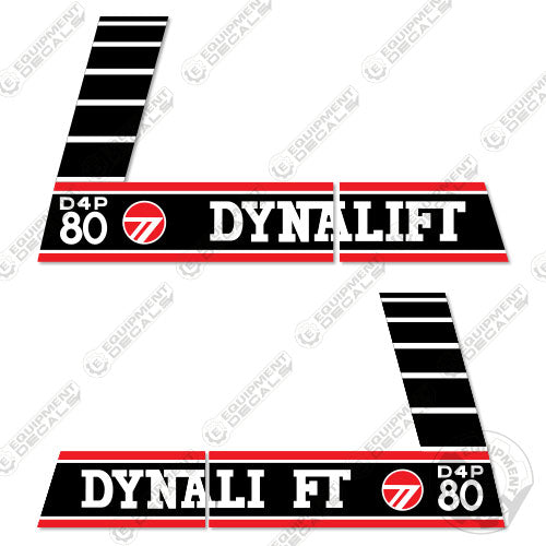 Fits Dynalift D4P80 Decal Kit Telehandler (Sides Only)