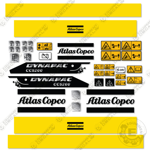 Fits Dynapac CC5200 Decal Kit Roller
