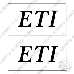 Fits ETI Logo Decals (11" x 6") - Bucket Truck