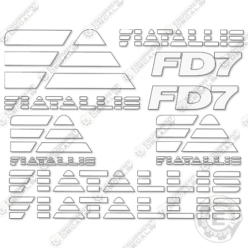 Fits Fiat Allis FD7 Dozer Equipment Decals